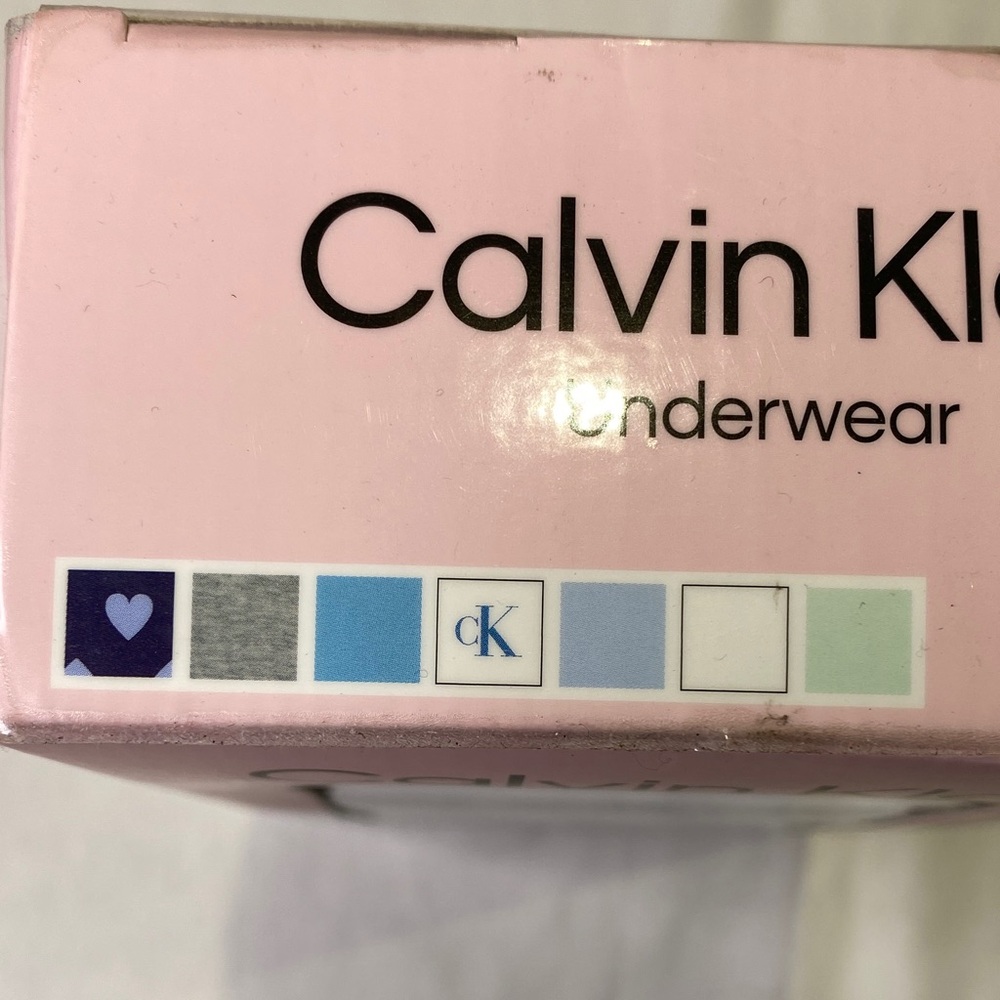 Calvin Klein Girls' Bikini Underwear 7-Pack - Blue Grey and White - Picture 7 of 7